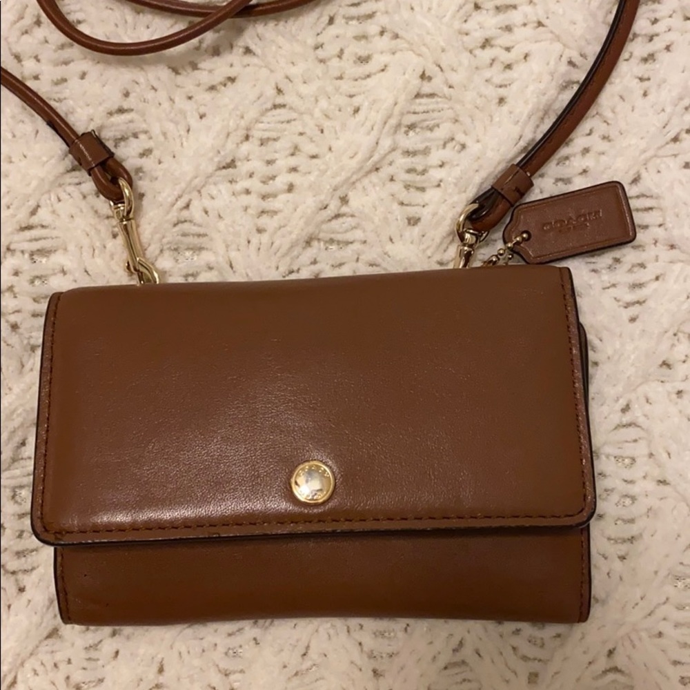 Coach wallet purse brown